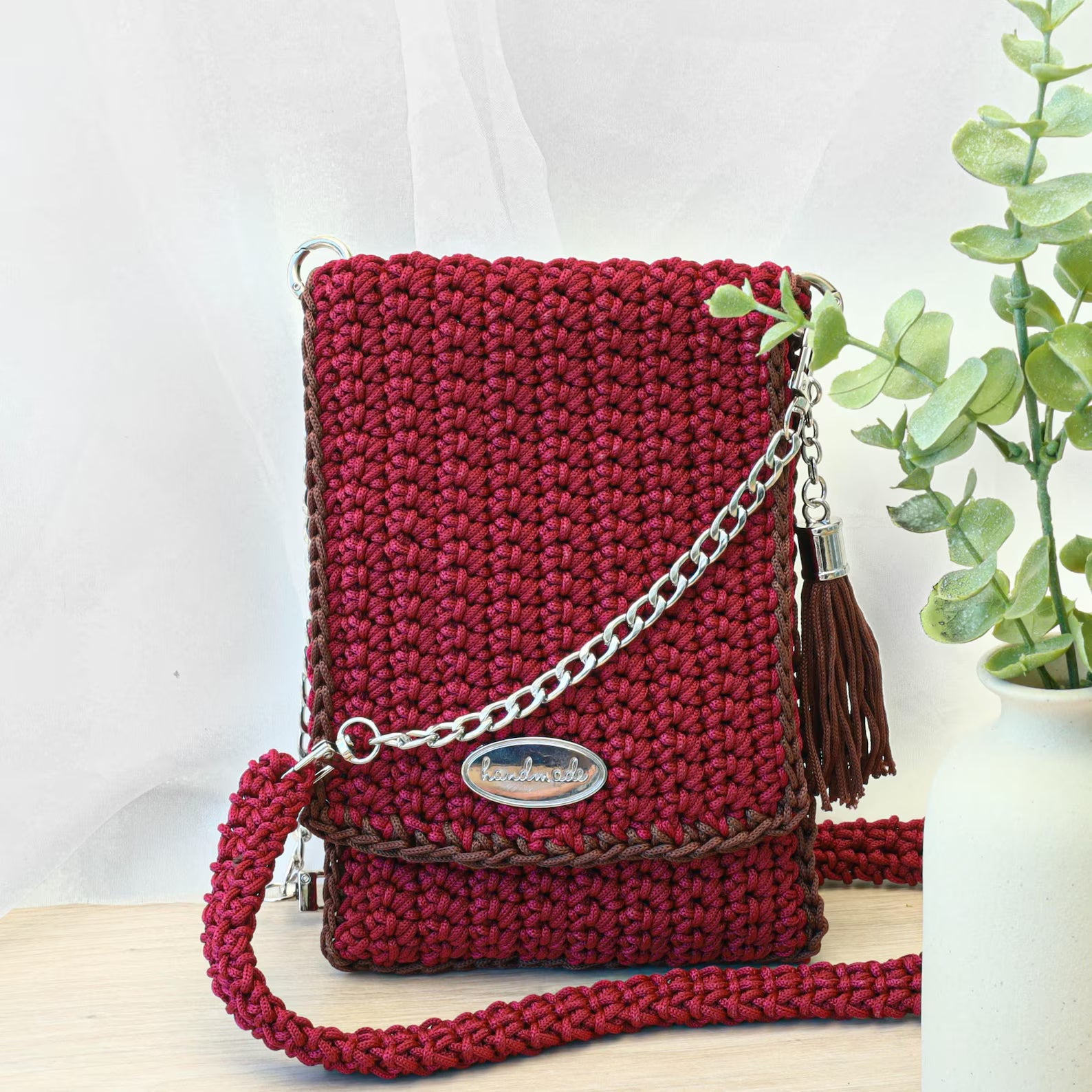 Heklet crossbody-veske – PDF-oppskrift