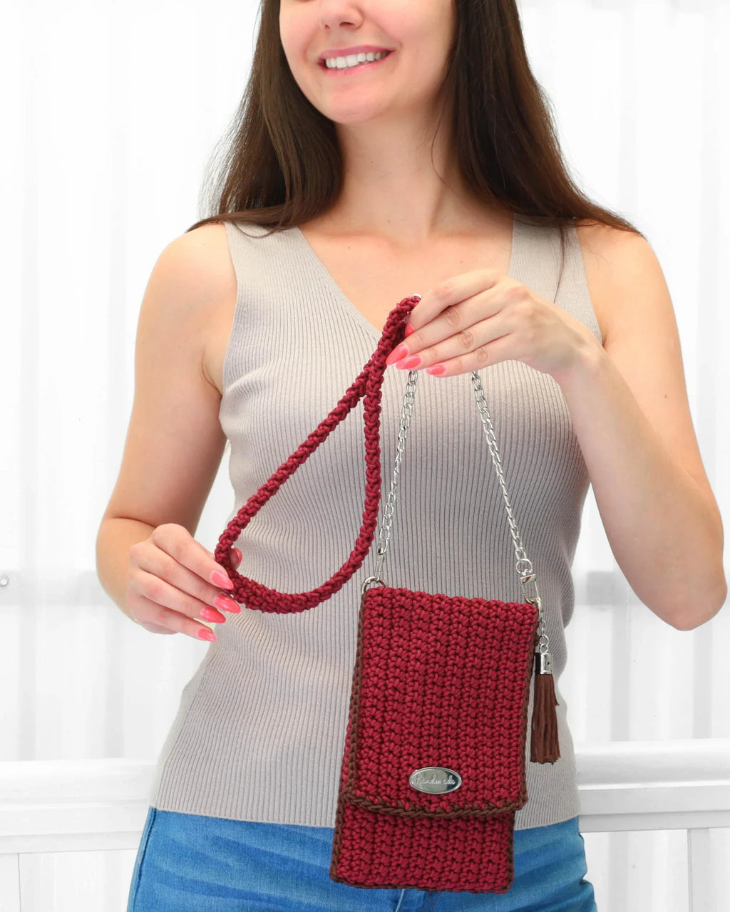 Heklet crossbody-veske – PDF-oppskrift