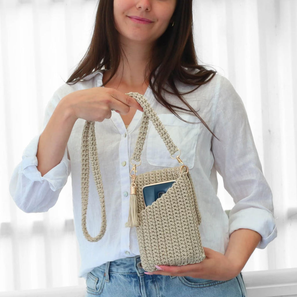 Heklet crossbody-veske – PDF-oppskrift