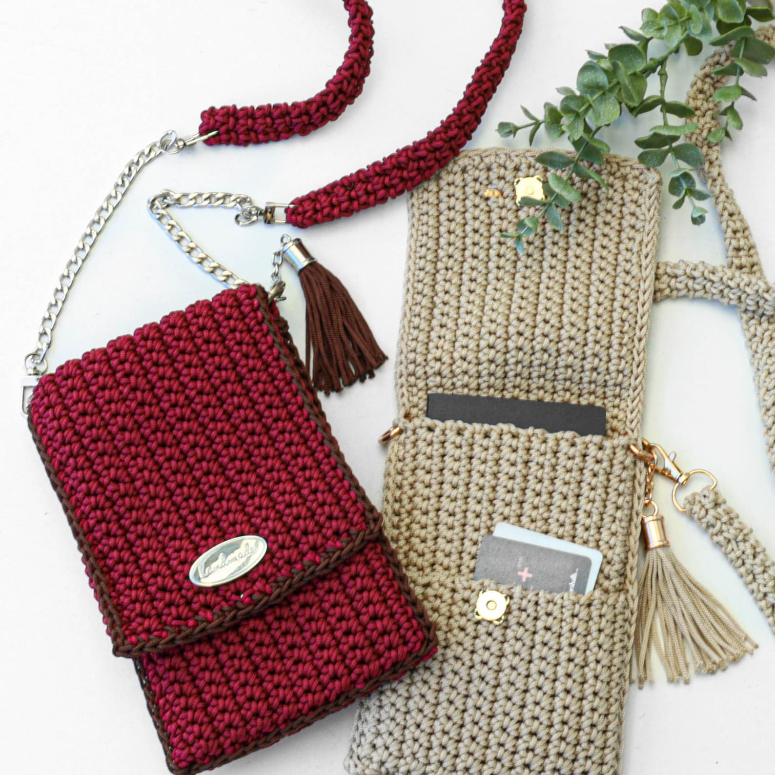 Heklet crossbody-veske – PDF-oppskrift
