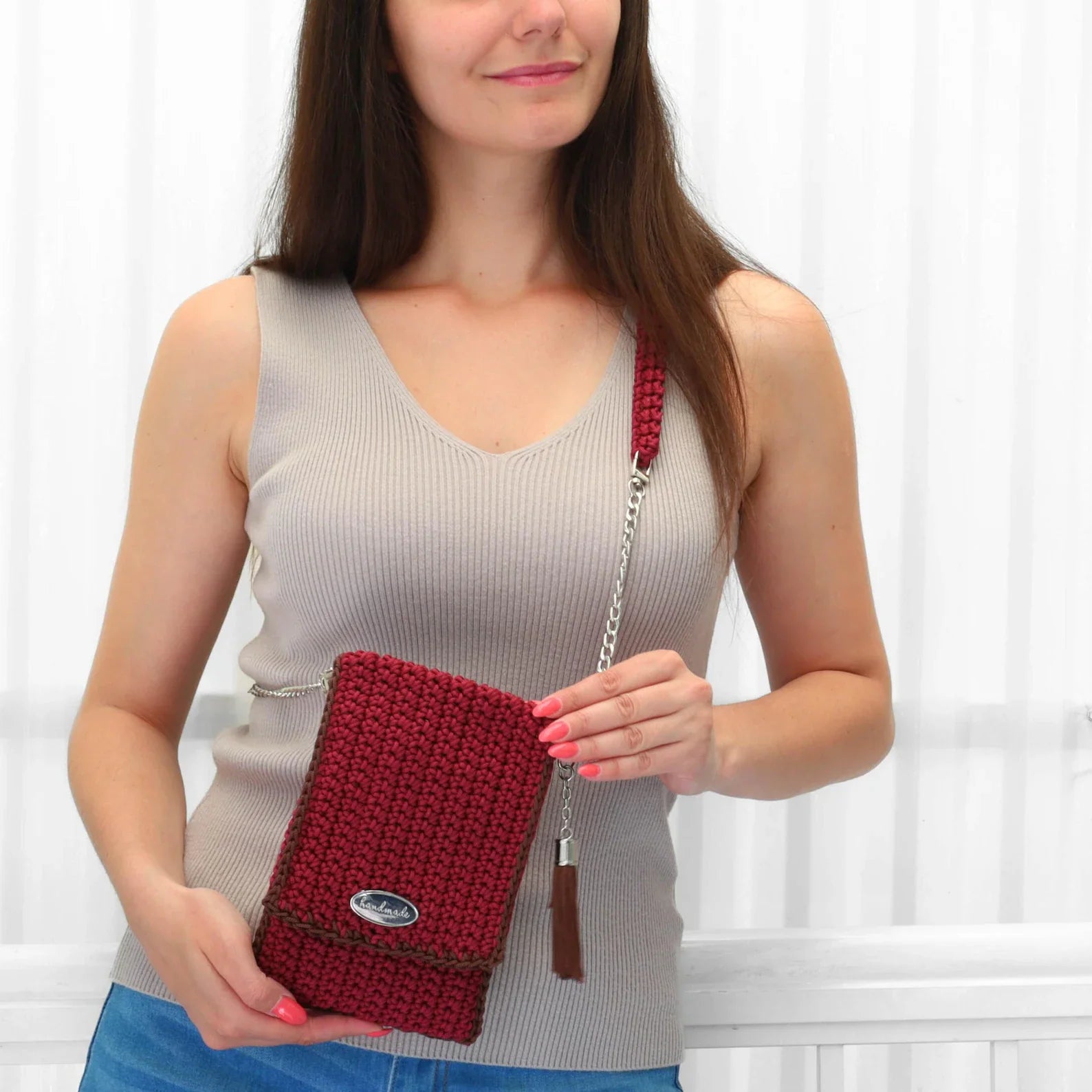 Heklet crossbody-veske – PDF-oppskrift